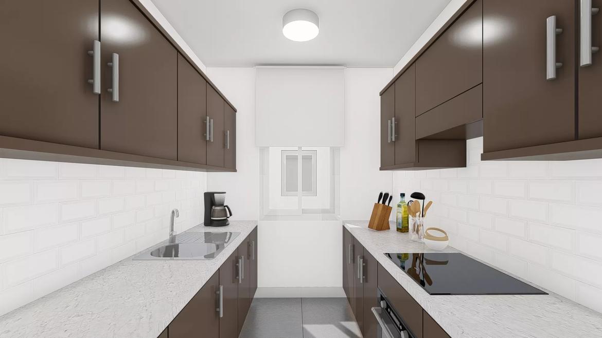 Small Oasis Render Interior Luxury Apartments Kitchen