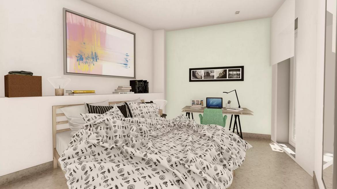 Small Oasis Render Interior Resort Apartments Bedroom