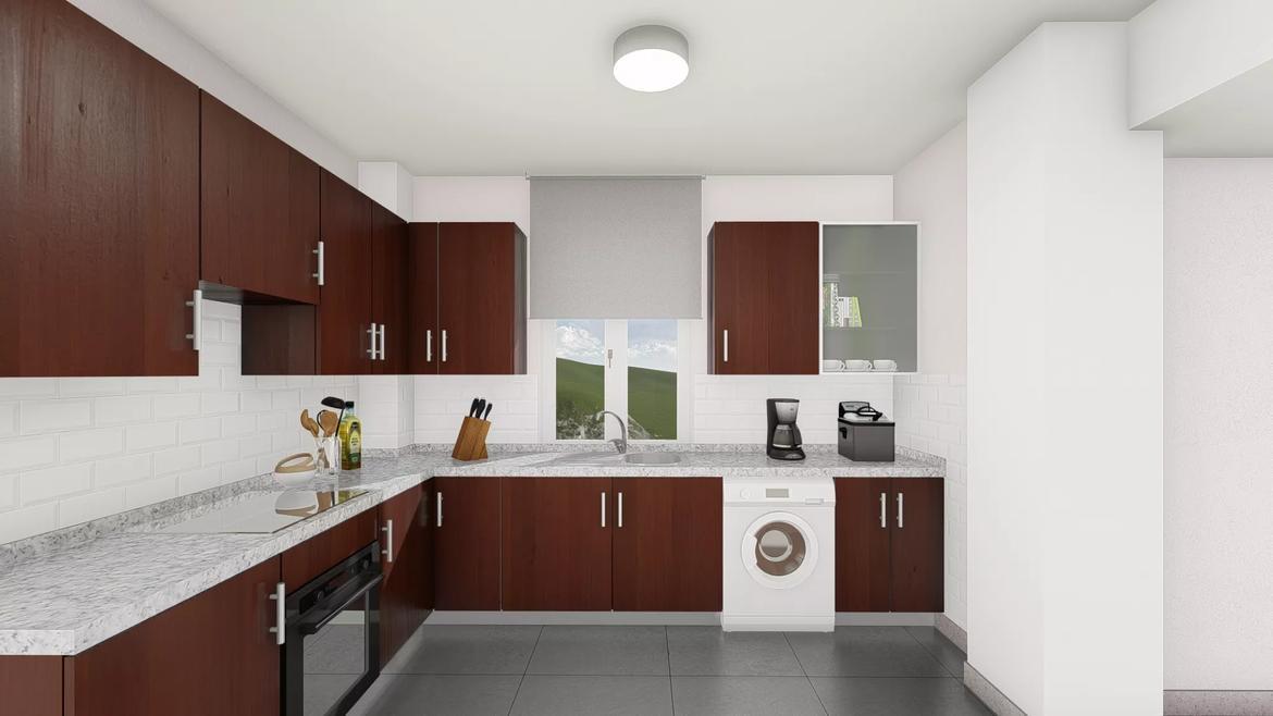 Small Oasis Render Interior Villas Kitchen